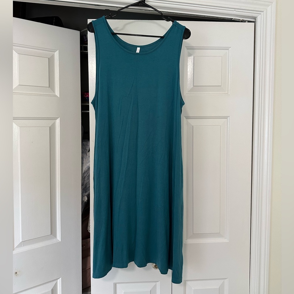 Teal Sleeveless Dress